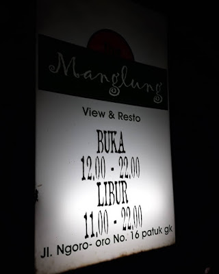 The Manglung View & Resto : Jam Operasional