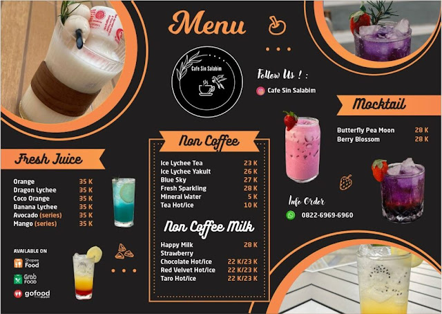 sin salabim cafe menu