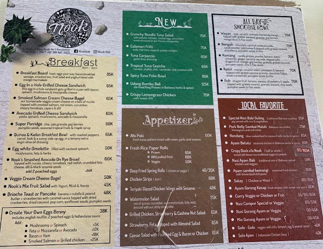 harga menu nook bali harga menu nook bali