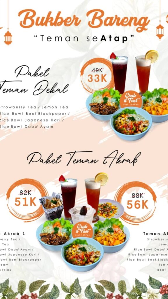 Menu atap langit cafe semarang